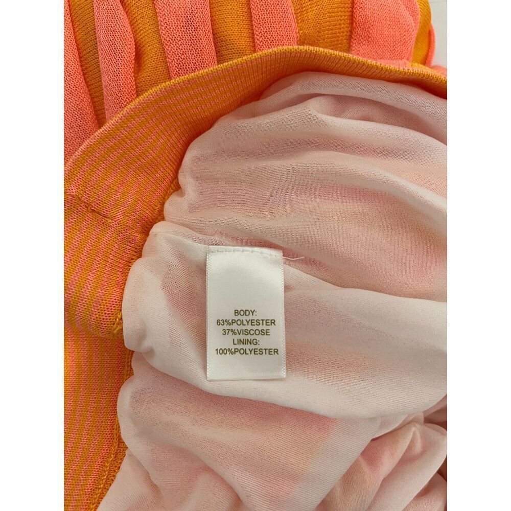 House of Harlow Orange & Pink Striped Maxi Skirt Size Large European Summer - Picture 5 of 10